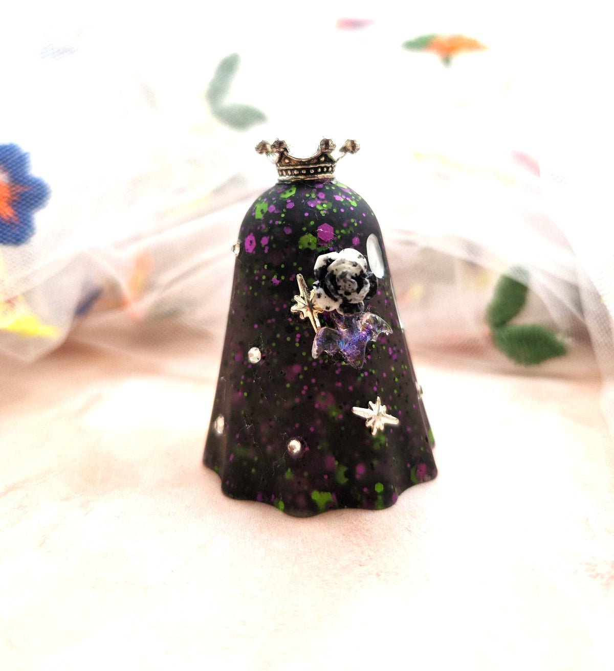 Halloween Black Resin Glitter Ghostie