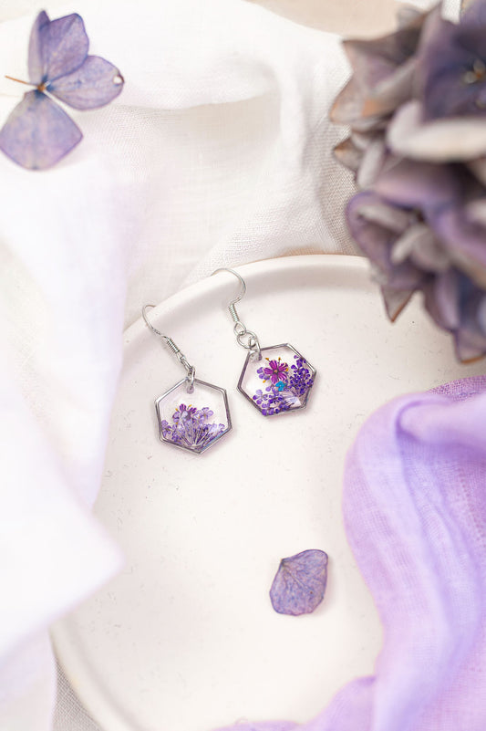 Elderflower and Queen Anne Lace Earrings