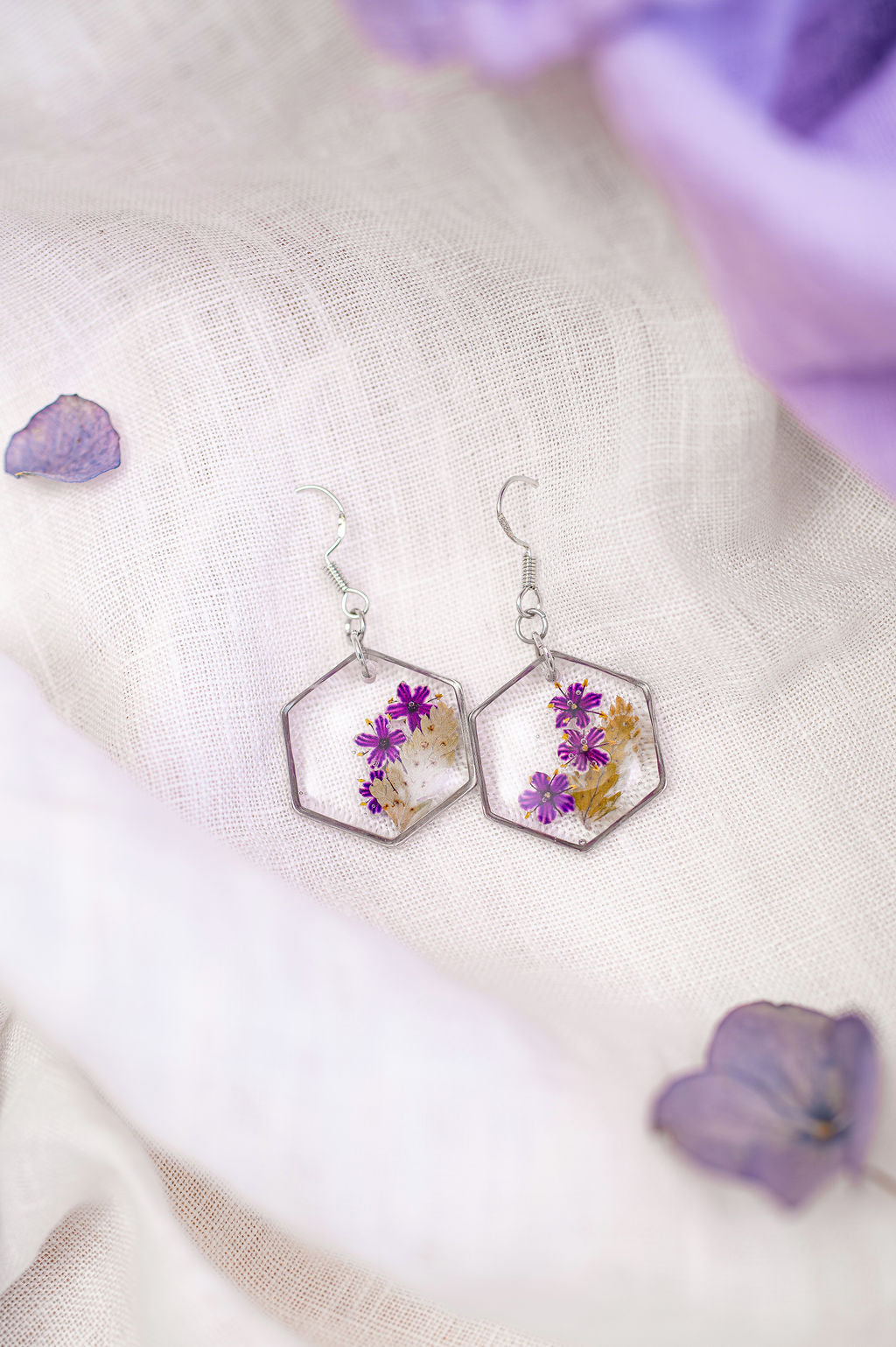 Elderflower and Fern Earrings