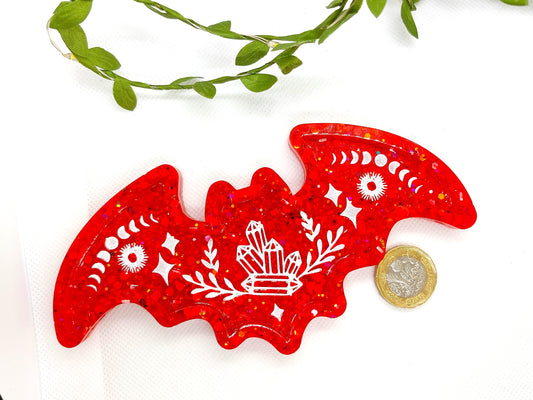 Resin Glitter Bat Trinket Tray