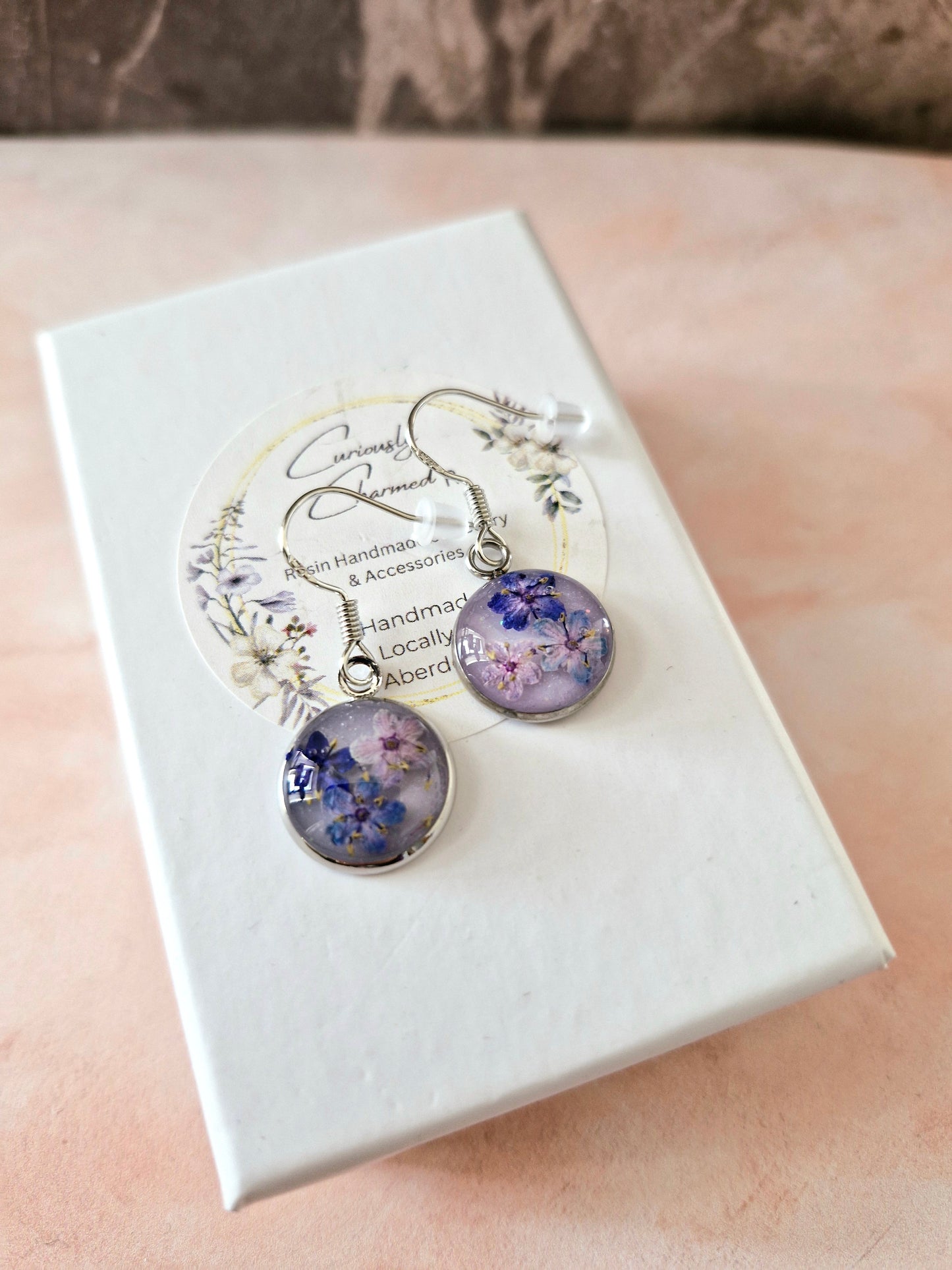 Small Round Elderflower Earrings