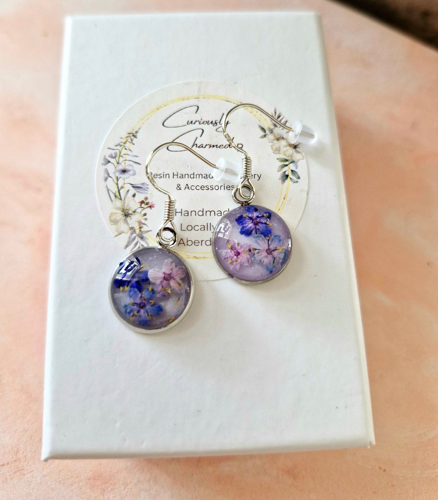 Small Round Elderflower Earrings