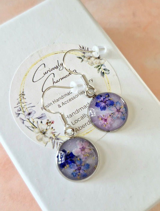 Small Round Elderflower Earrings