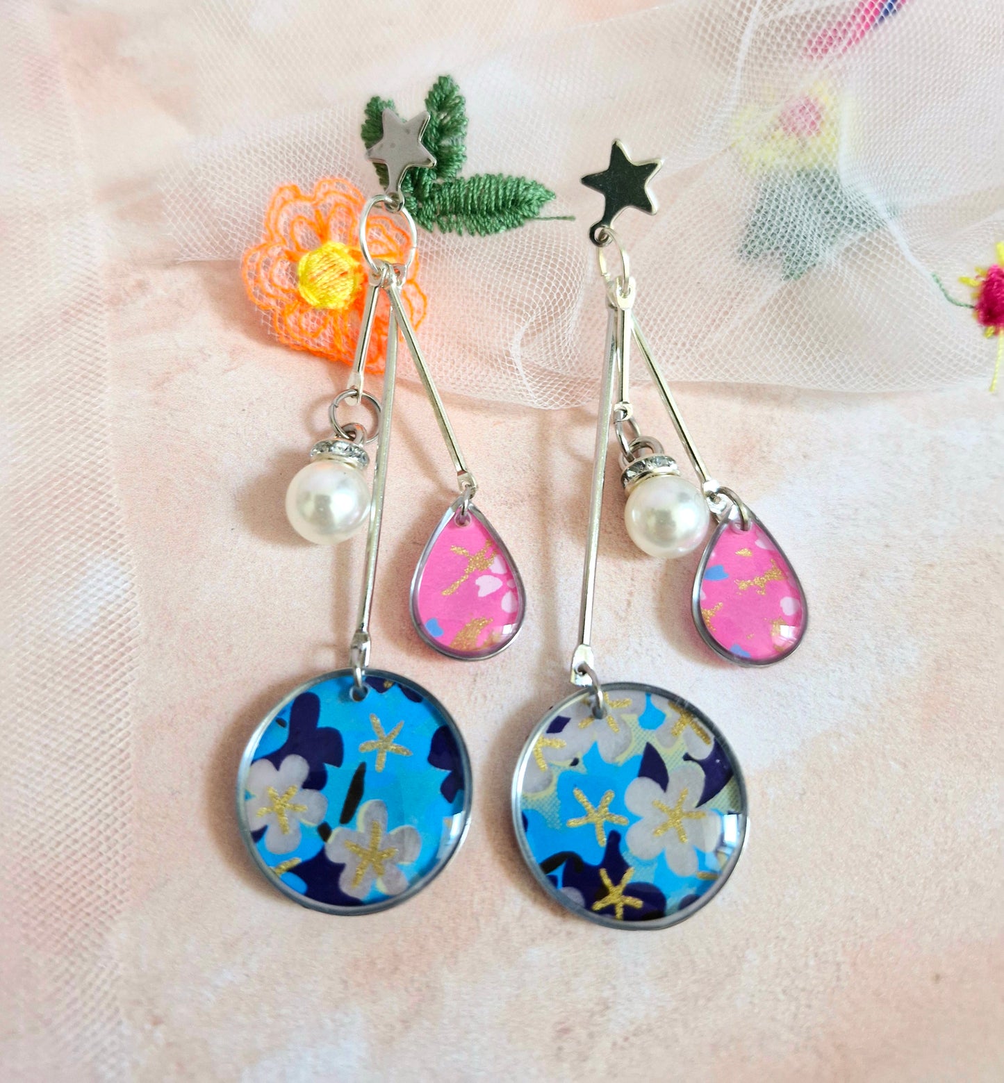 Japanese Stationary Paper Earrings